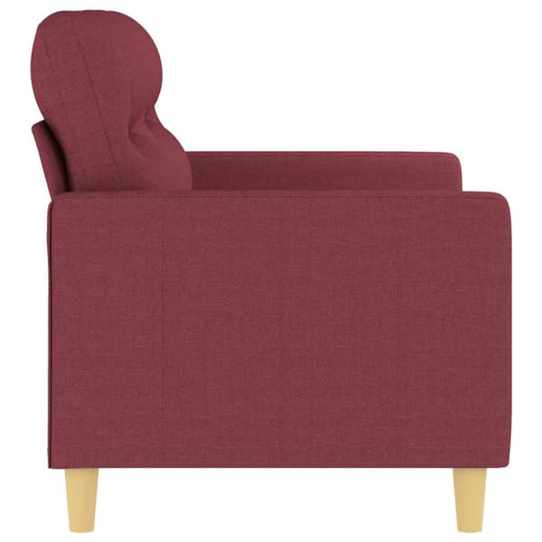 2-sitssoffa vinröd 120 cm tyg
