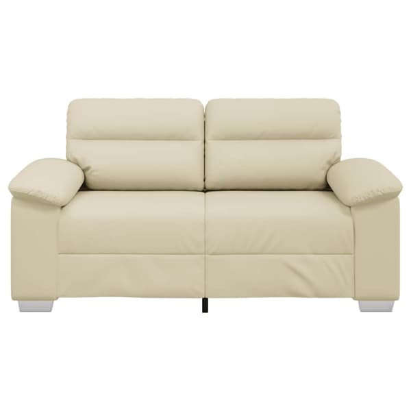 2-sitssoffa krämfärgad 160x81x84 cm konstläder