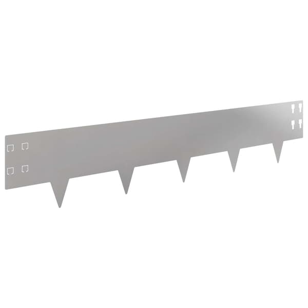 Kant för gräsmatta 10 pcs 100 x 20 cm Stål Silver