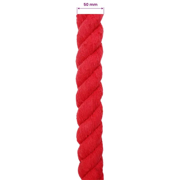 Rep Röd 5 x 5 x 1000 cm Bomull