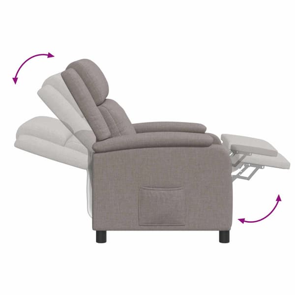 Recliner Taupe Tyg