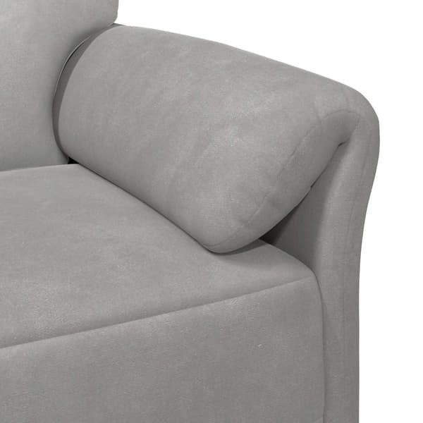 3-Sits soffa Ljusgrå 198 x 83 x 95 cm Sammet