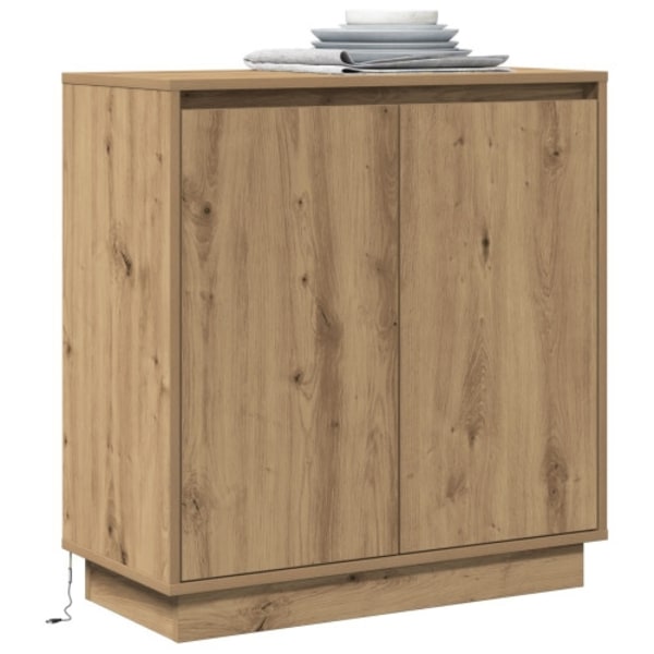Sideboard med LED artisan ek 71x34,5x75 cm konstruerat trä