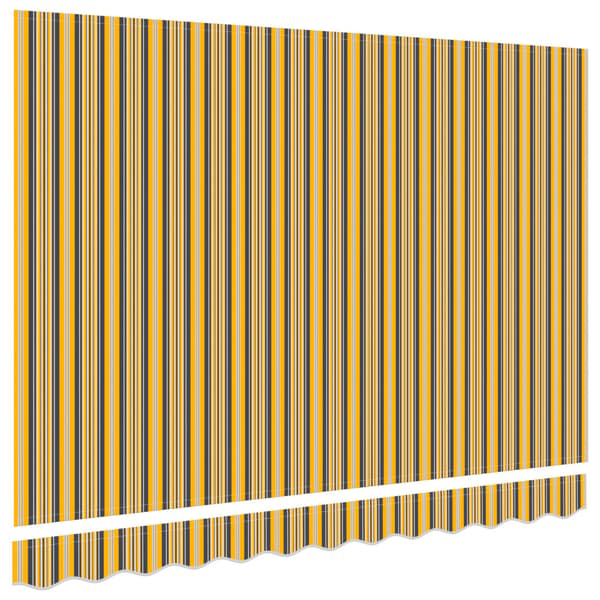 Markisväv Orange och Svart 3 x 2 m Polyester