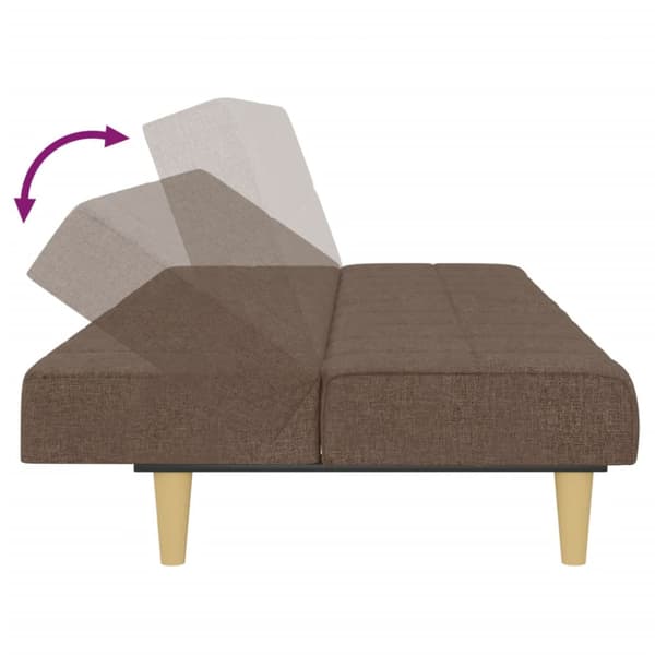 Bäddsoffa 2-sits taupe tyg