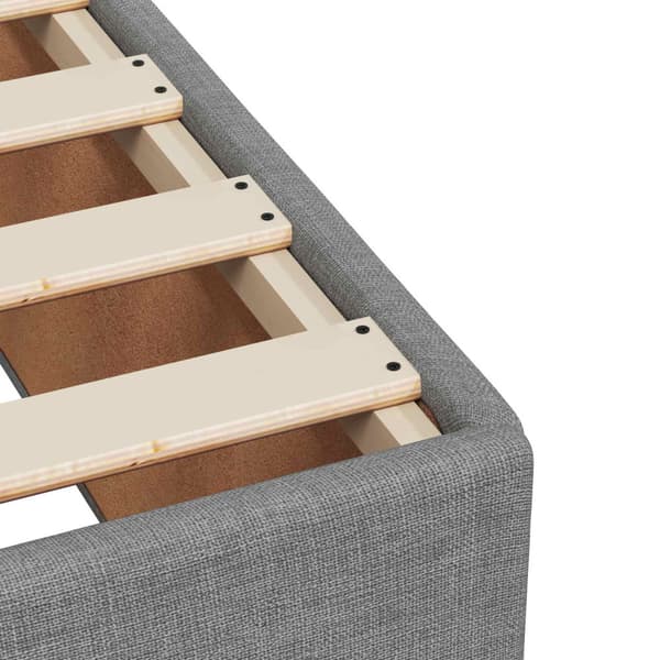 Boxspring säng med madrass och LED Ljusgrå 140 x 200 cm Tyg