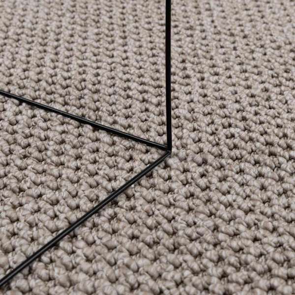 Områdesmattor Rektangulär LUGO Taupe 80 x 200 cm Polyester