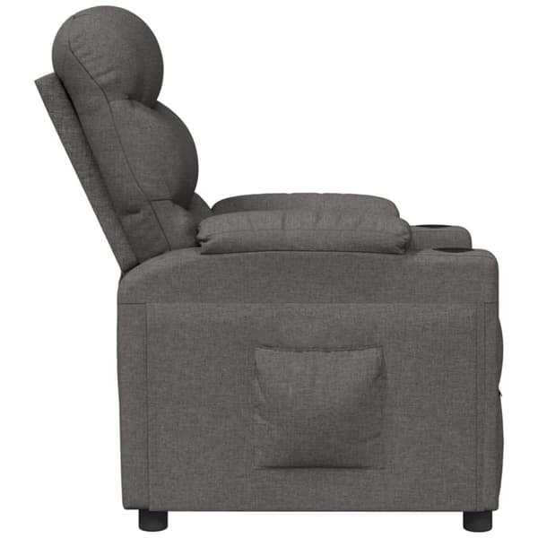 Reclinerfåtölj mörkgrå tyg