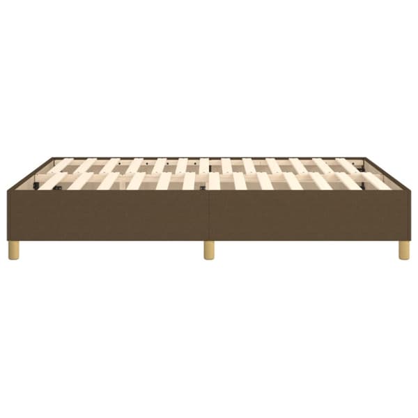 Boxspring-sängram mörkbrun 140x190 cm tyg