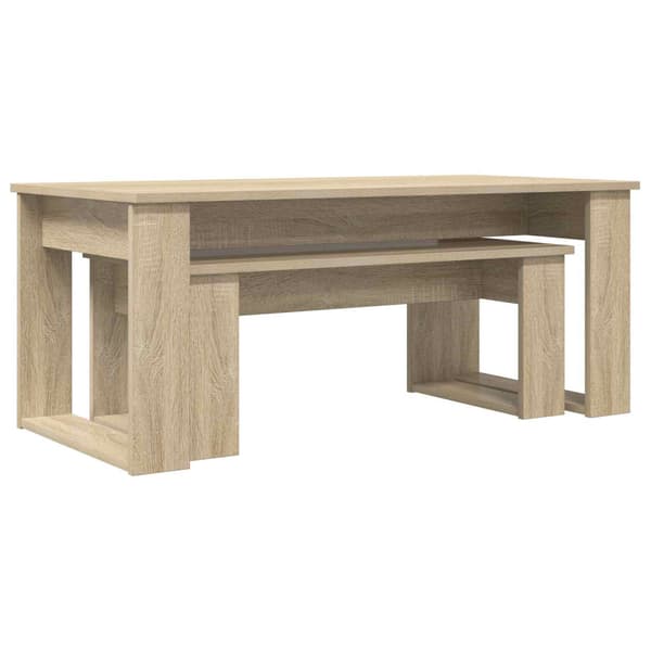 Kaffebordsset 2 pcs Sonoma-ek Konstruerat trä