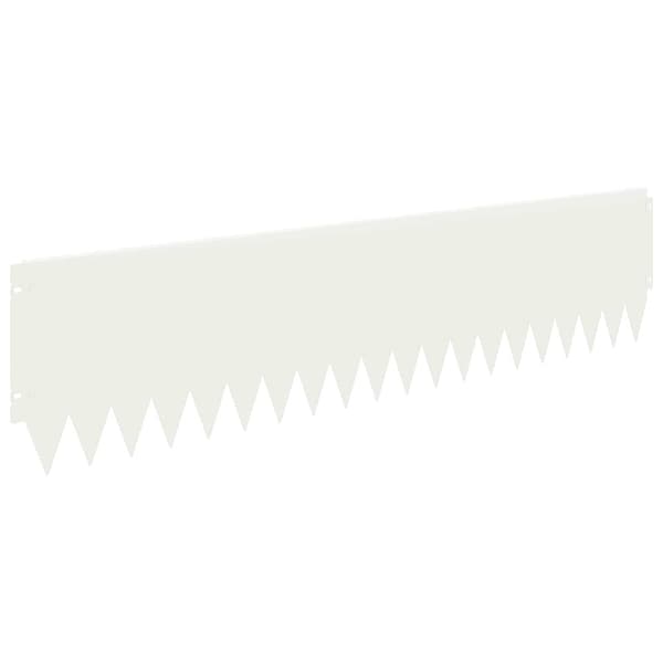 Kant för gräsmatta 10 pcs 103 x 25 cm Stål Vit
