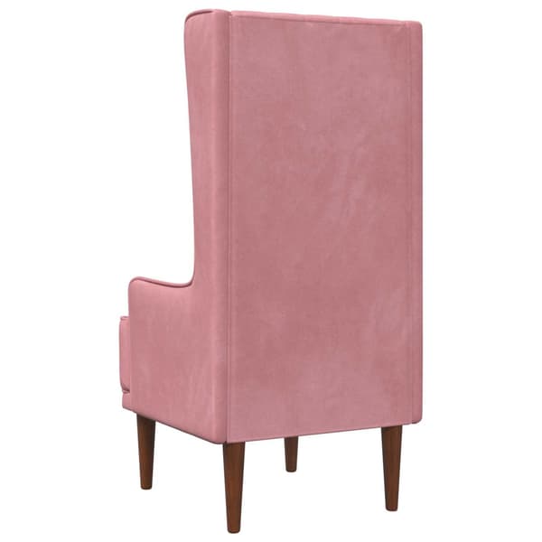 Knappklädd stol med hög rygg Rosa Sammet