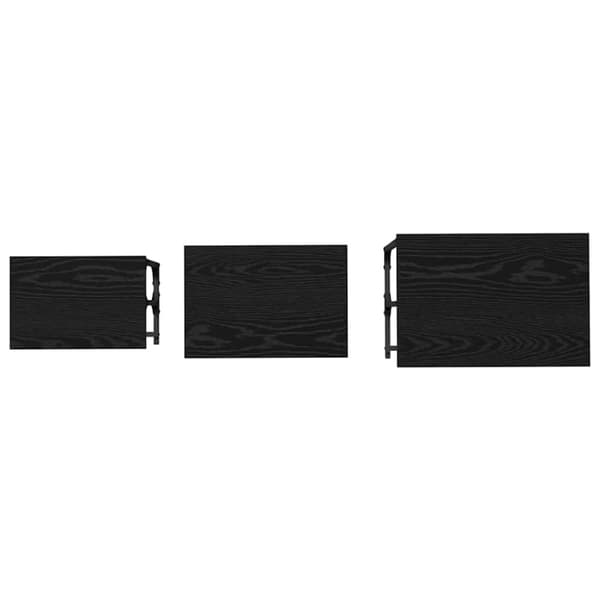 Nesting Kaffe Bord 3 pcs Svart ek Konstruerat trä
