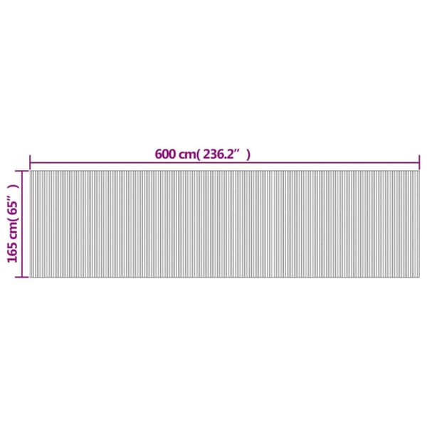 Rumsavdelare naturlig bredd 600 cm höjd 165 cm bambu