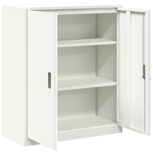 Förvaringsskåp Vit 90 x 40 x 105 cm Stål