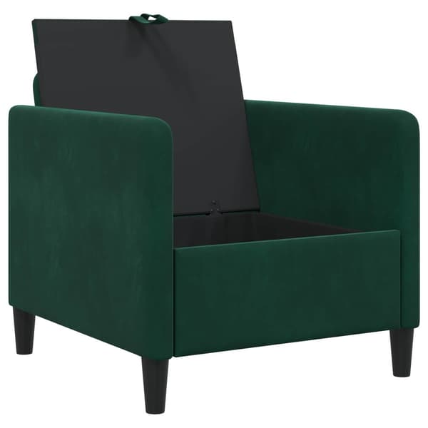 Soffa med förvaring Mörkgrön 72 x 78 x 87 cm Polyester