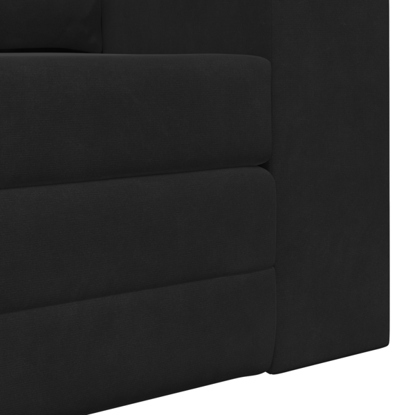 Soffsäng Svart 148 x 71 x 83 cm Sammet
