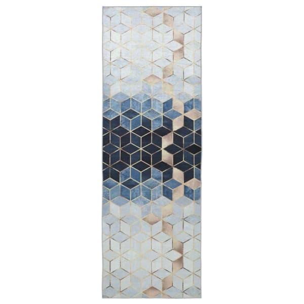 Mattlöpare LESAKA Silver 100 x 400 cm Diamantvelour