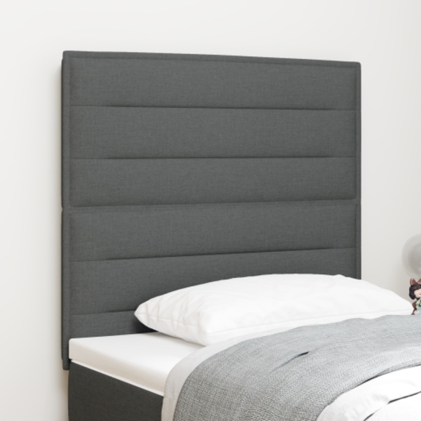 LED Huvudgavel Linjer Design Mörkgrå 100 cm Tyg