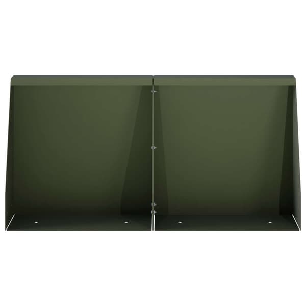 Stödvägg 2 st 40 x 12 x 40 cm Stål Olivgrön