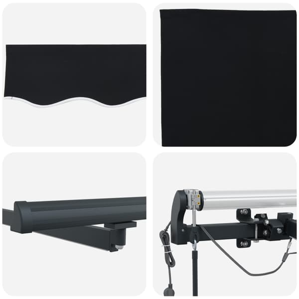 Markis tyg med Svart 400 × 300 cm Polyester