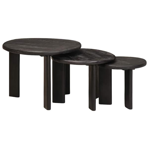 Nesting Kaffe Bord 3 pcs Vit Massivt mangoträ