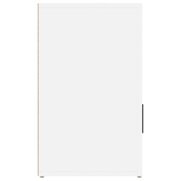 Sängbord vit 50x36x60 cm konstruerat trä
