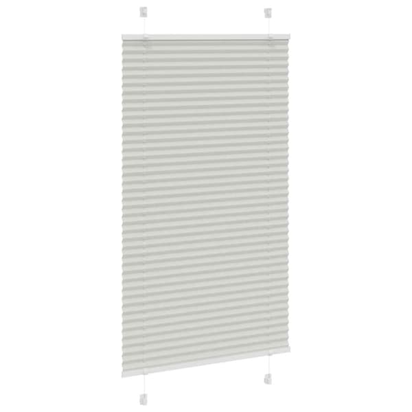 Plisserad persienn ljusgrå 80x100 cm tyg bredd 79,4cm polyester