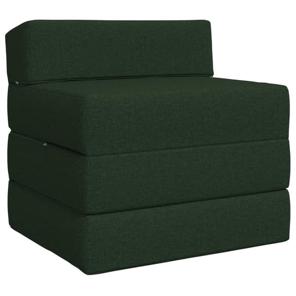 Fällbar Soffbed Mörkgrön 200 x 70 x 15 cm Tyg
