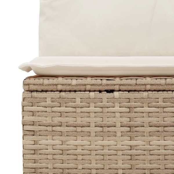 Trädgårdsoffset 6 st Beige Poly rattan