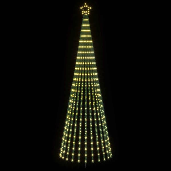 LED Julgran 300 cm 668 LED-lampor Varmvit Stål Svart