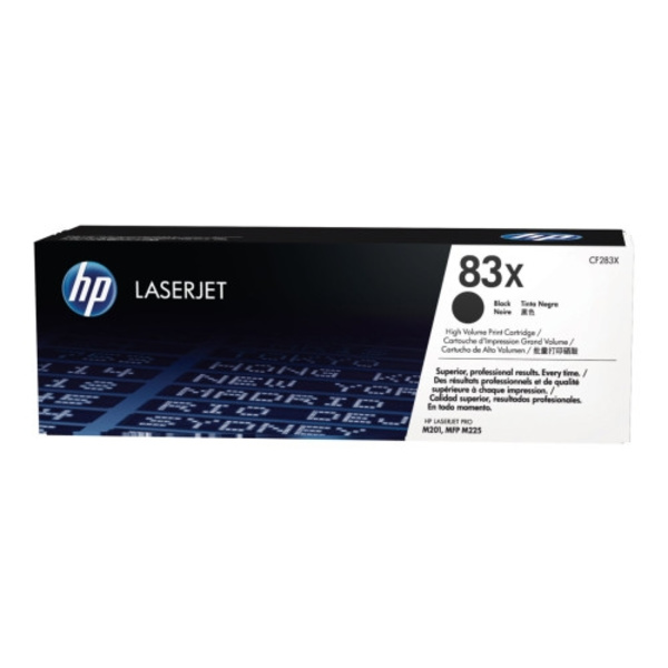 HP 83X - Lång livslängd - svart - original - LaserJet - tonerkassett (CF283X)