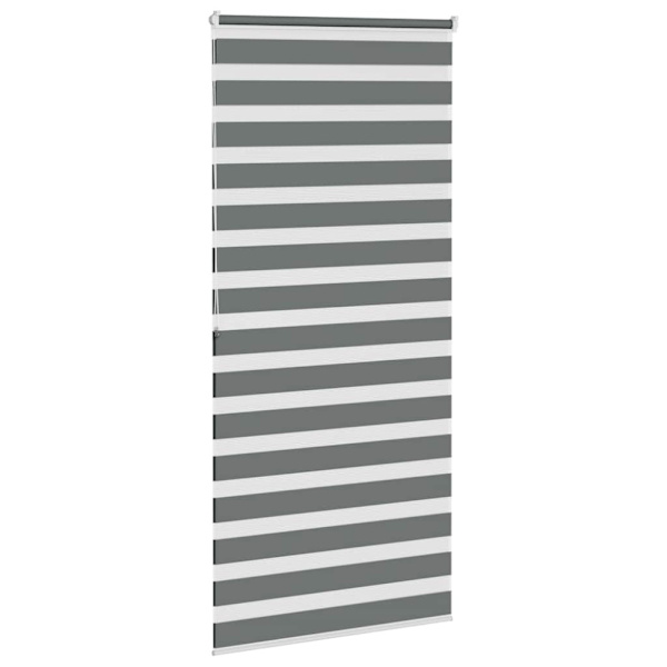 Rullgardin zebra mörkgrå 105x200 cm tyg bredd 100,9cm polyester