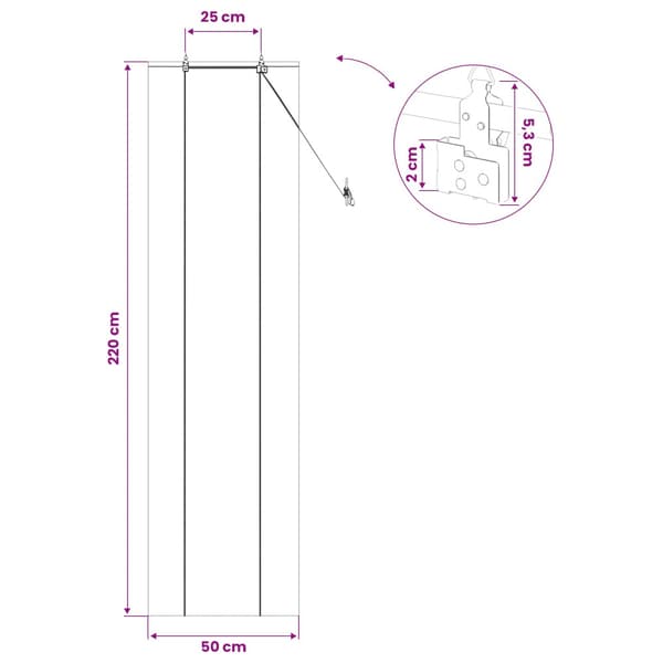 Rullgardin Naturlig 50 x 220 cm Bambu