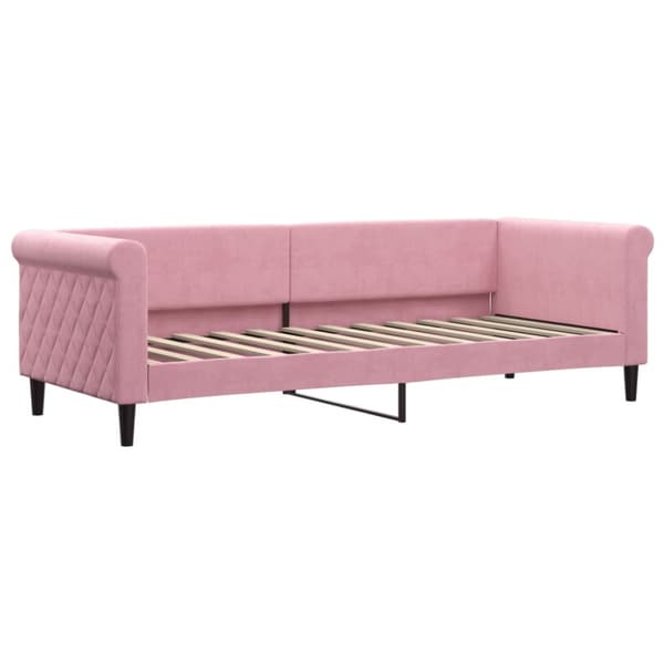 Dagbädd utdragbar rosa 80x200 cm sammet