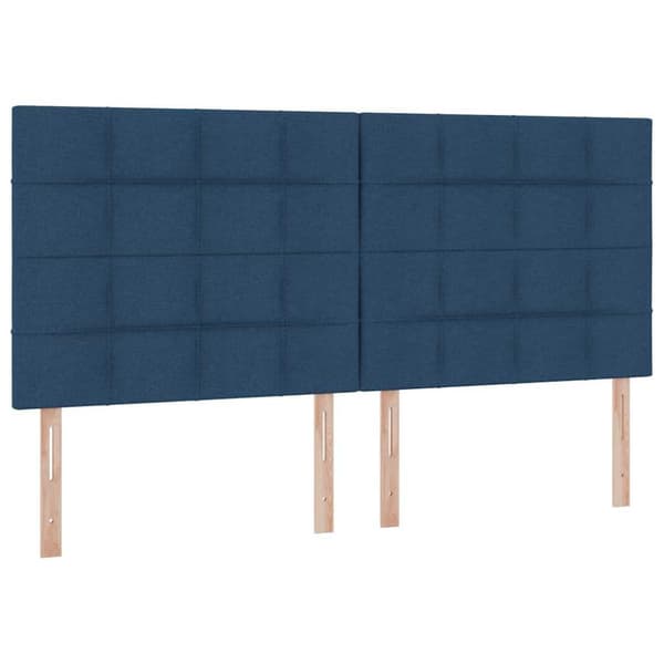 Förvaringssäng med madrass Blå 200 x 200 cm Polyester