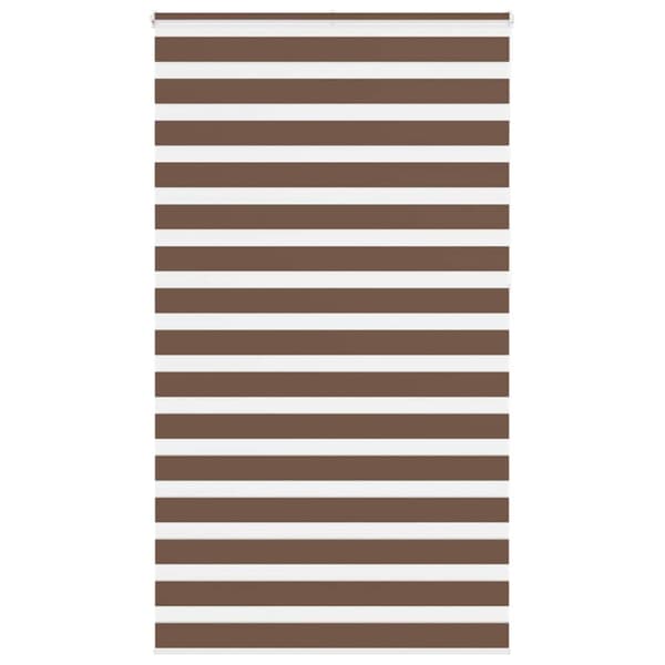 Rullgardin zebra brun 125x230 cm tyg bredd 120,9 cm polyester