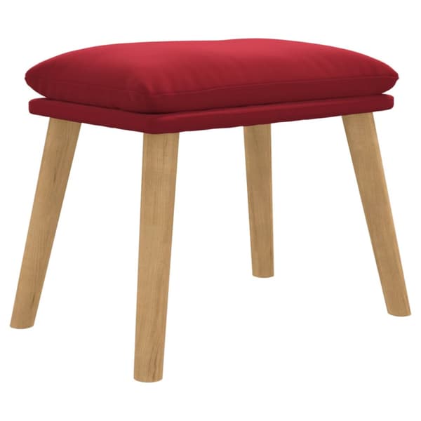 Fotpall vinröd 45x29,5x35 cm sammet