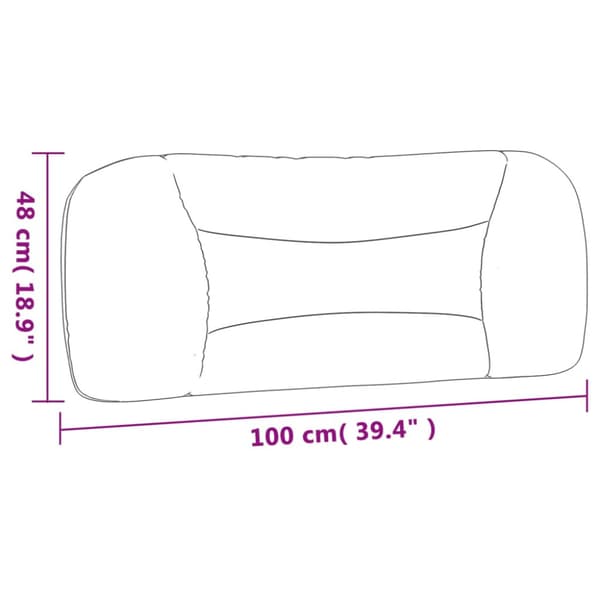 Headboard Cushion "Hvar" Light Grey 100 cm Fabric