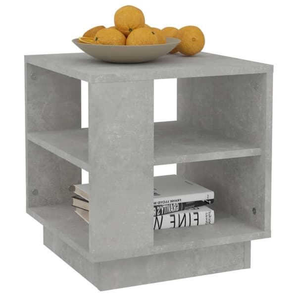 Soffbord betonggrå 40x40x43 cm konstruerat trä