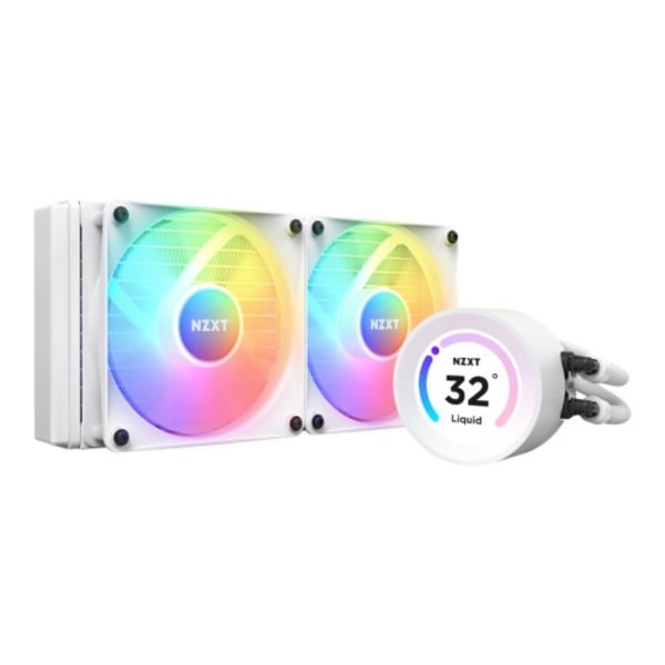 NZXT Kraken Elite 240 RGB - kylsystem med vätska till processorn - med LCD-display Vit