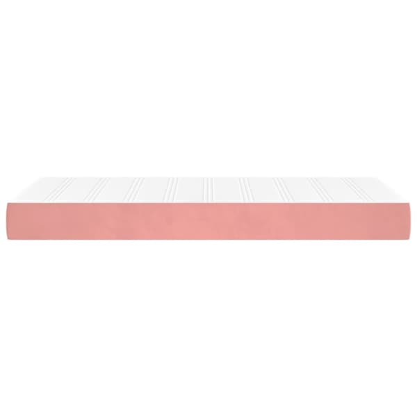 Pocketresårmadrass medium rosa 100x200x20 cm sammet