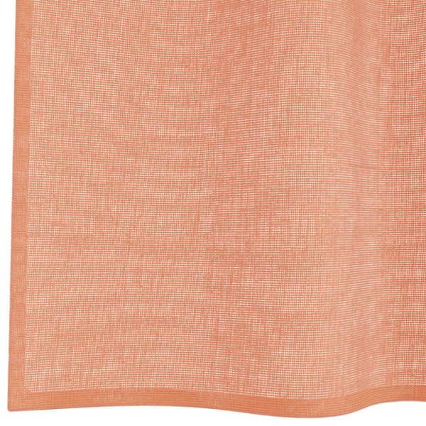 Voile gardiner med stångfickor 2 st terrakotta