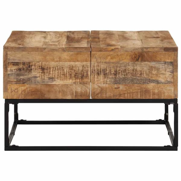 Soffbord 68x68x41 cm grovt mangoträ