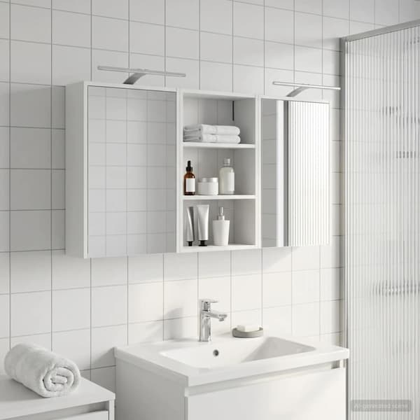 Badrumsskåpsset 3 st 126 x 16 x 62.5 cm Konstruerat trä