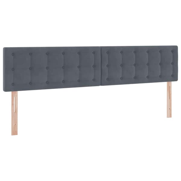 Förvaringssäng med madrass Mörkgrå 200 x 200 cm Sammet