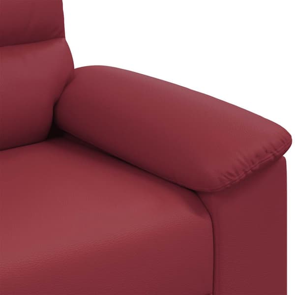 2-sitssoffa vinröd 180x81x84 cm konstläder