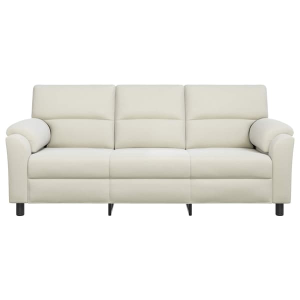 Soffa Gräddvit 214 x 85 x 93 cm Sammet