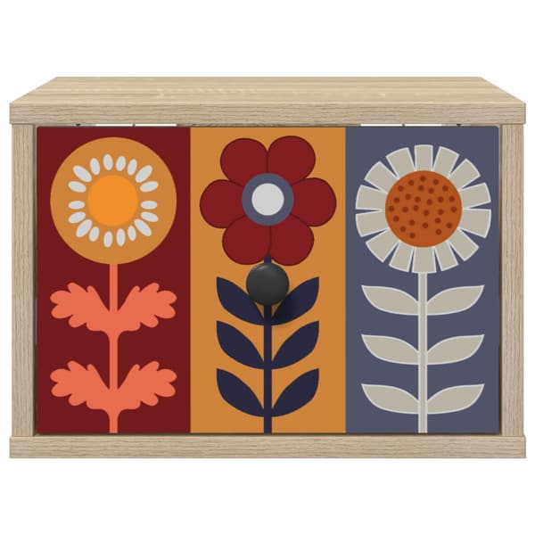 Väggmonterad sänggavel ESSEN 2 st Sonoma-ek 36 x 33 x 25 cm
