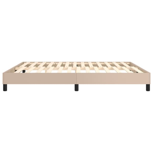 Boxspring-sängram cappuccino 180x200 cm konstläder